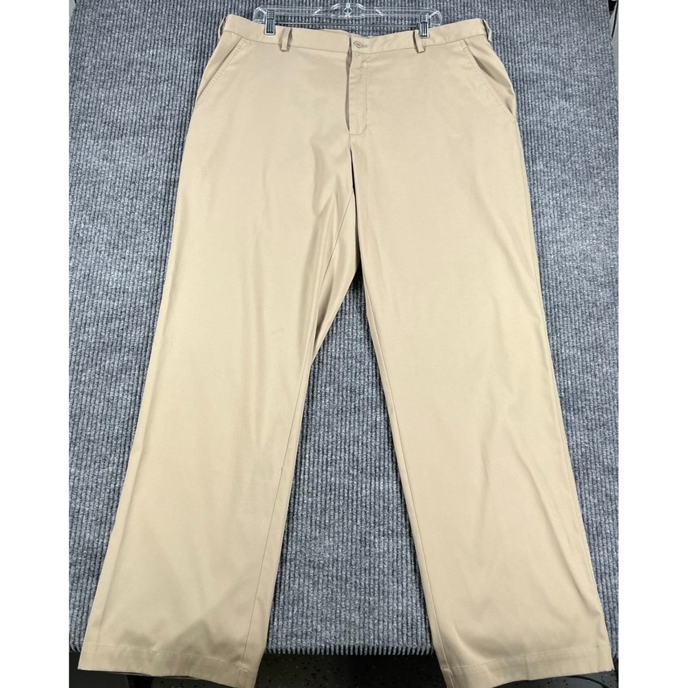 Nike Golf Pants Mens Size 38x34 Beige Chino Performance Outdoor Casual Comfort